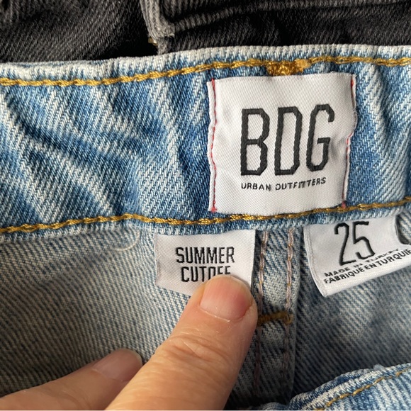 2 pairs Jean shorts with distraction details. BDG+ American Eagle sz 25/00 - Picture 4 of 8